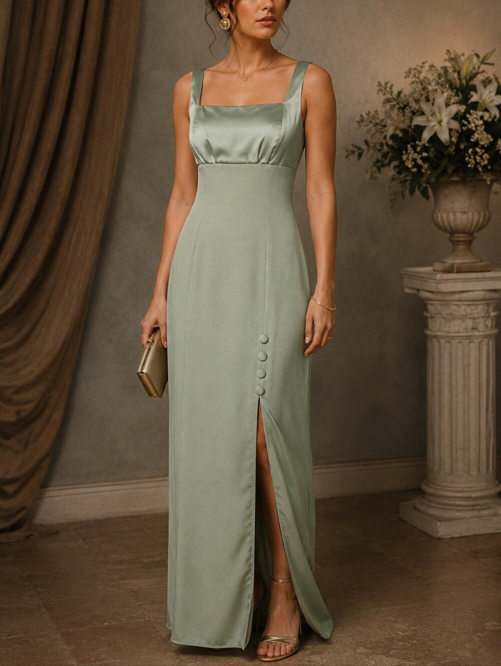 Alfred Angelo Vintage 90s Y2K Green Bridesmaid Party Prom Dress 7/8 NWT